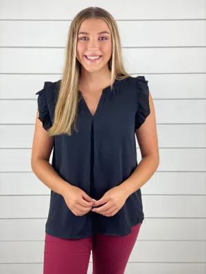 Fun and Flirty Ruffle Sleeve Blouse