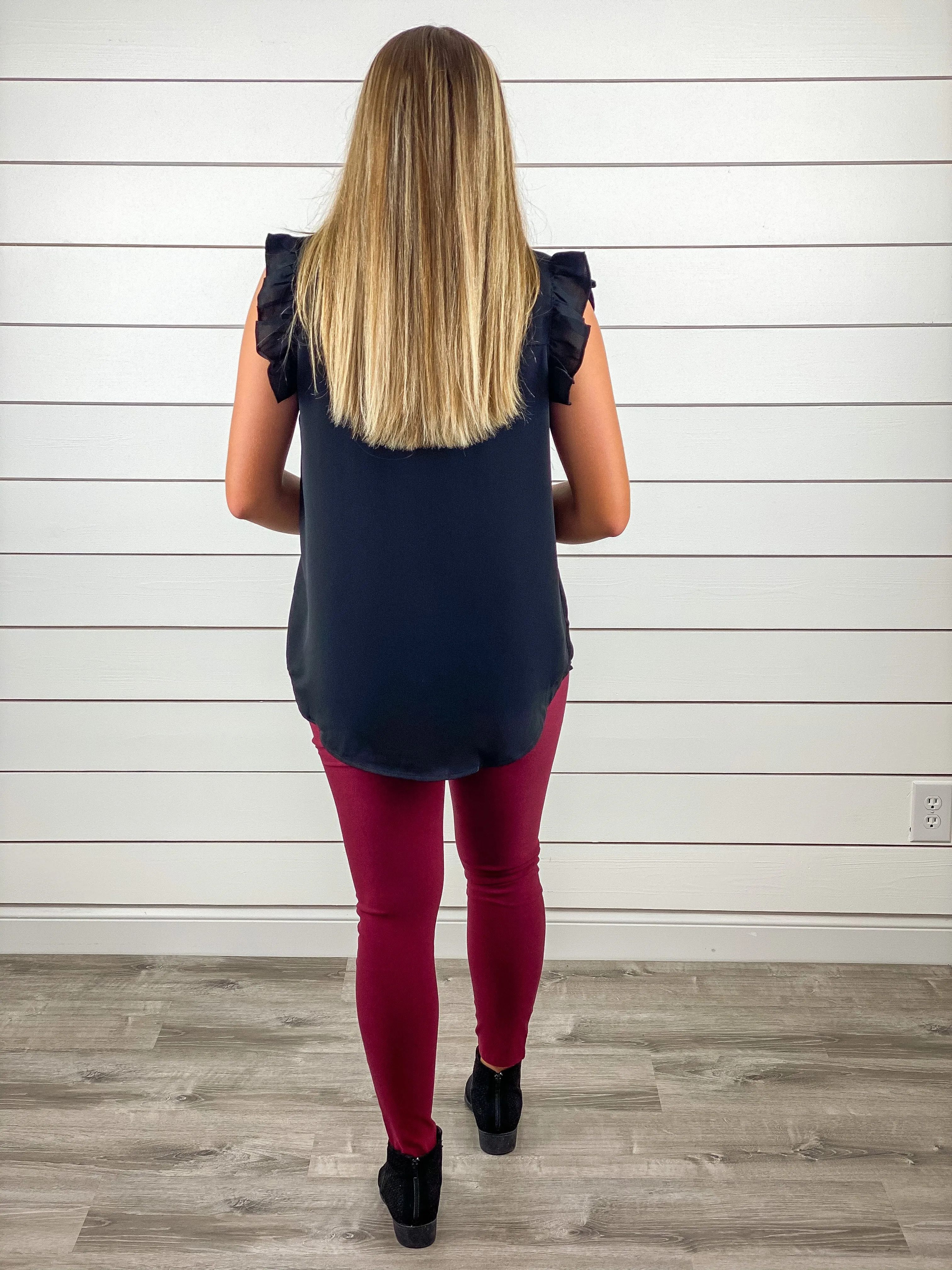 Fun and Flirty Ruffle Sleeve Blouse