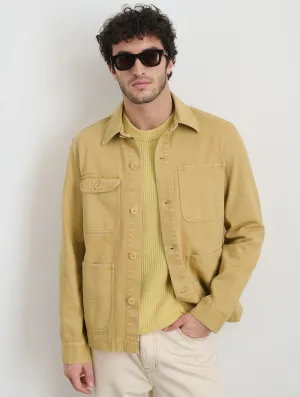 Garment Dyed Work Jacket in Recycled Denim - Beeswax