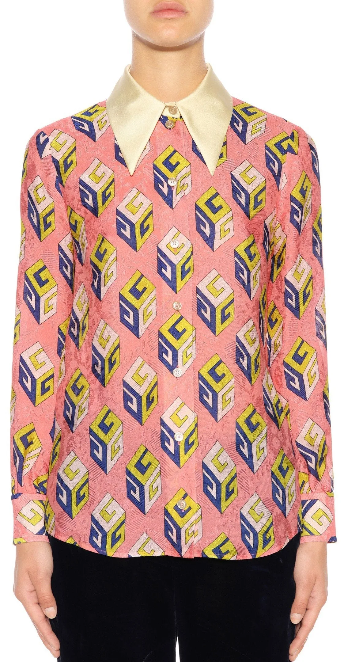 GG Wallpaper Blouse, Pink