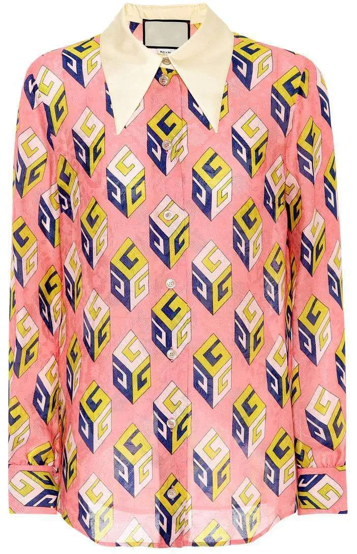 GG Wallpaper Blouse, Pink