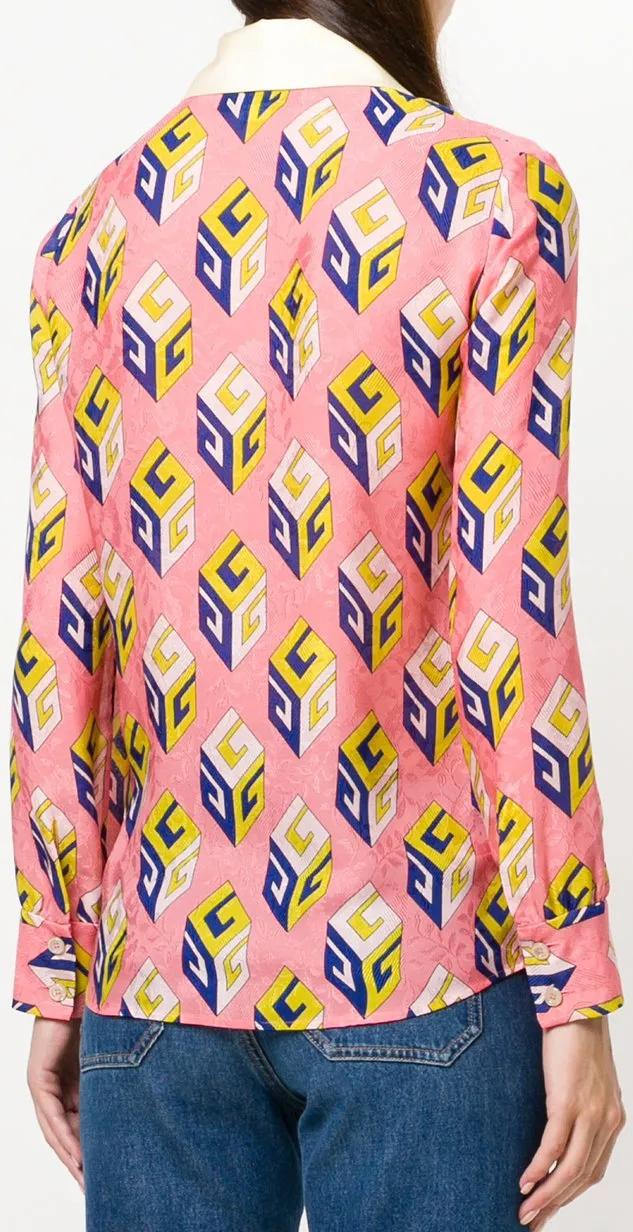 GG Wallpaper Blouse, Pink