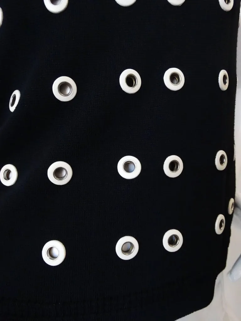 Gianfranco Ferre White Eyelet Sweater Vest