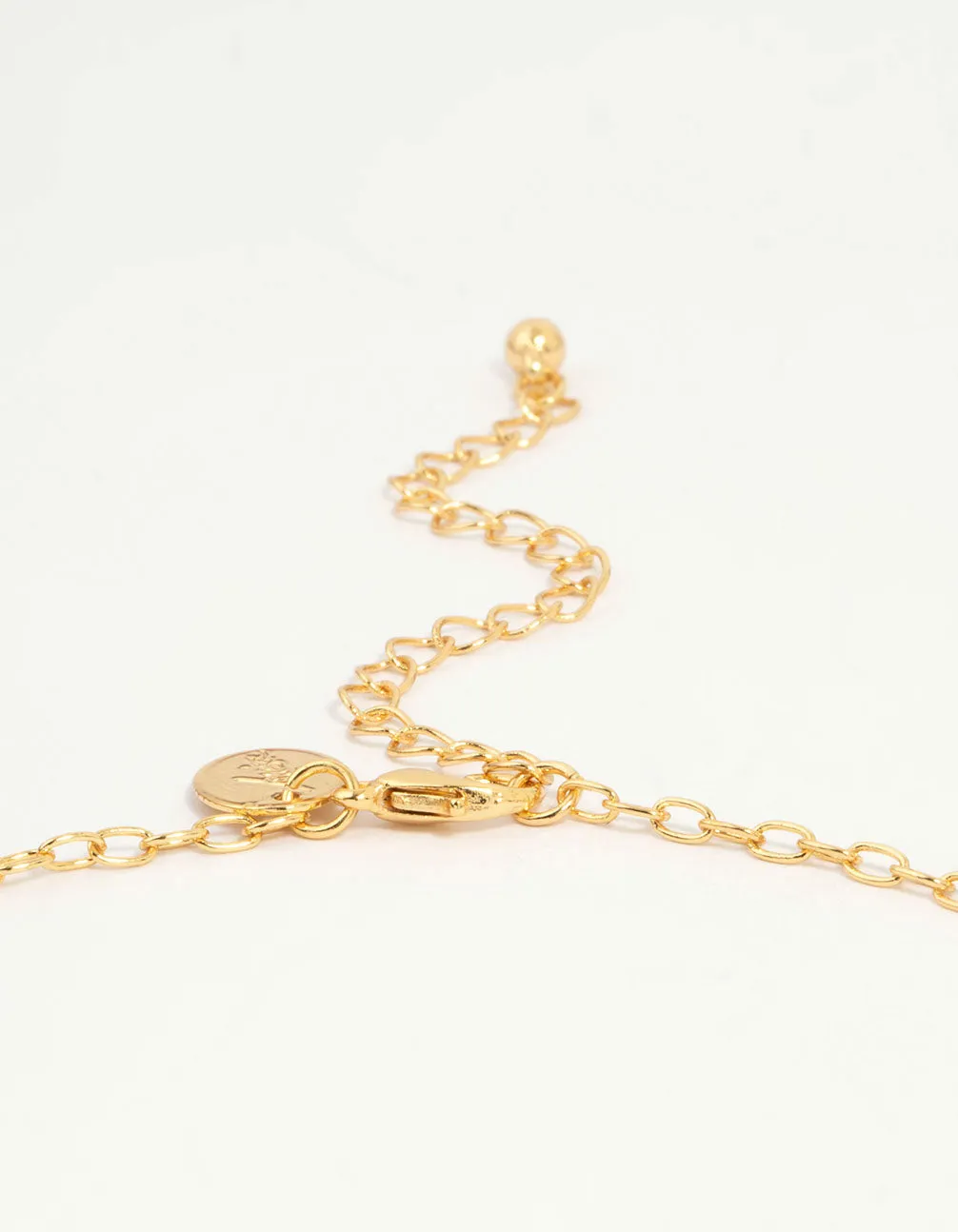 Gold Plated Rose Beaded Locket Cross Y-Necklace