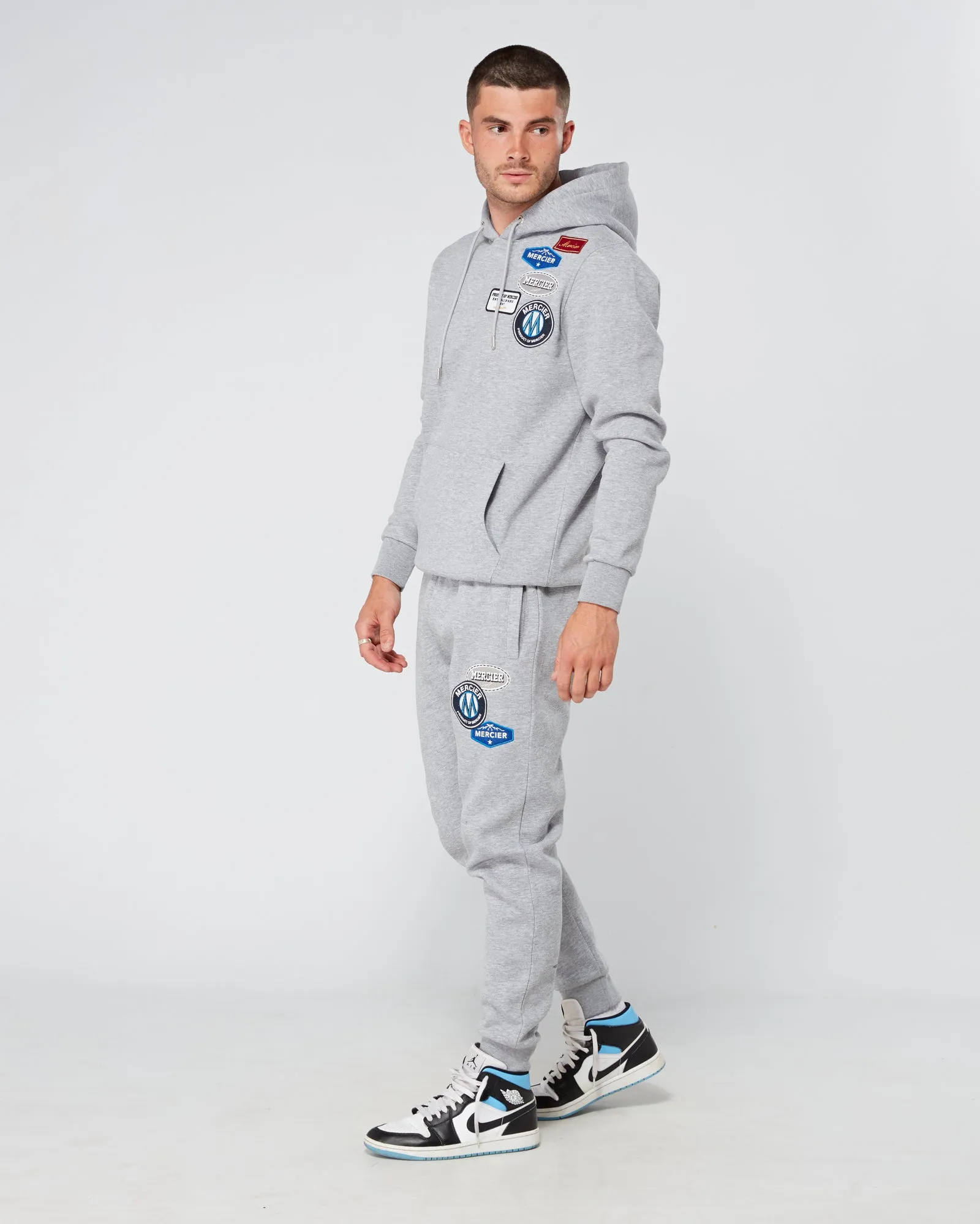 Grey Marl OG Badge Hoodie