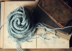 Hand Crocheted Ribbon Scarf. wild & willow Collection. "Distant Rain".