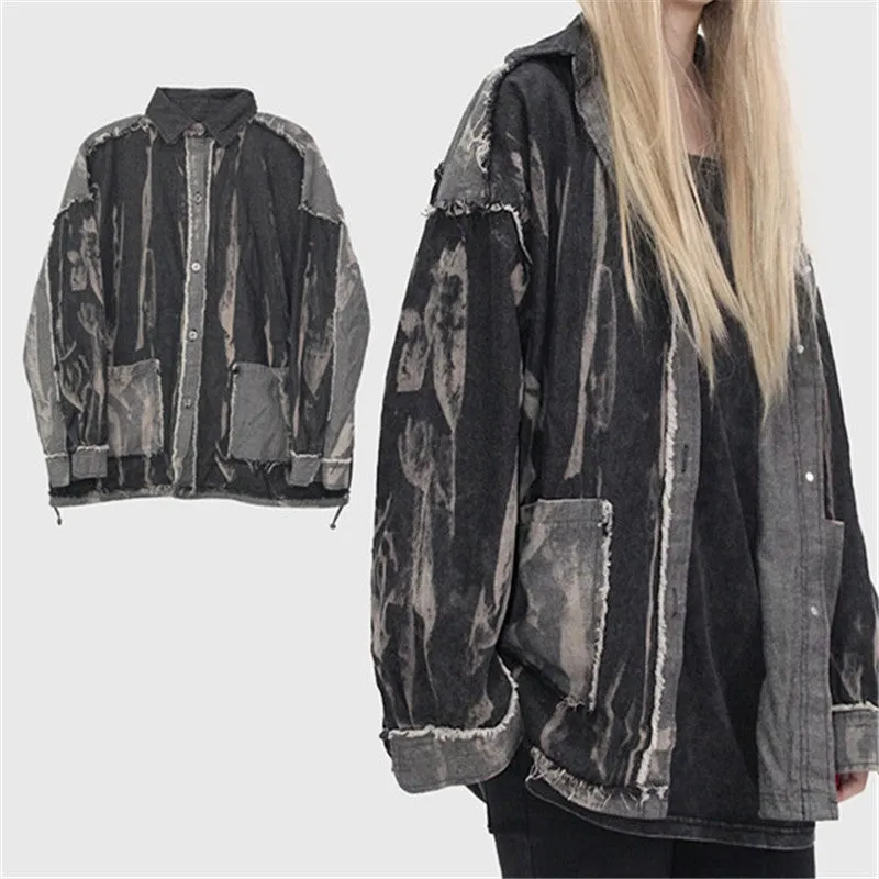 Hand Polished Denim Shirt Jacket ER5835