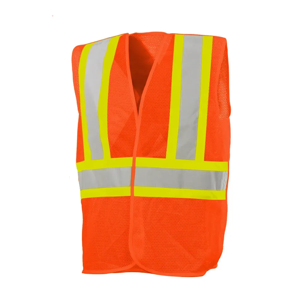 Hi-Vis 5 Pt. Tear-Away Mesh Traffic Vest by Ground Force - Style TV5