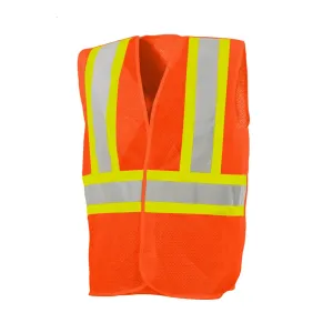 Hi-Vis 5 Pt. Tear-Away Mesh Traffic Vest by Ground Force - Style TV5