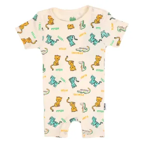 Infant Boys Knitted Romper Hello Tiger - A.White | Bachaa Party Baby Clothes Rompers
