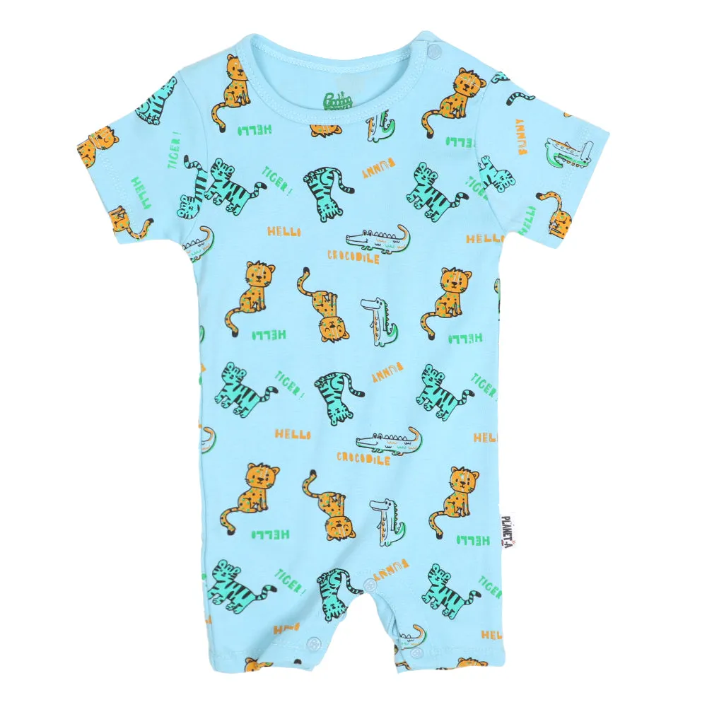 Infant Boys Knitted Romper Hello Tiger - Quiet T | Bachaa Party Baby Clothes Rompers
