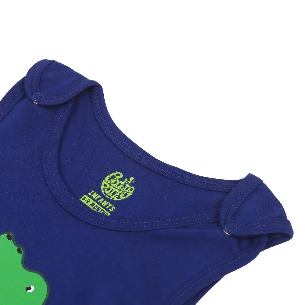 Infant Boys Knitted Rompers Roar - NAVY | Bachaa Party Baby Clothes Rompers