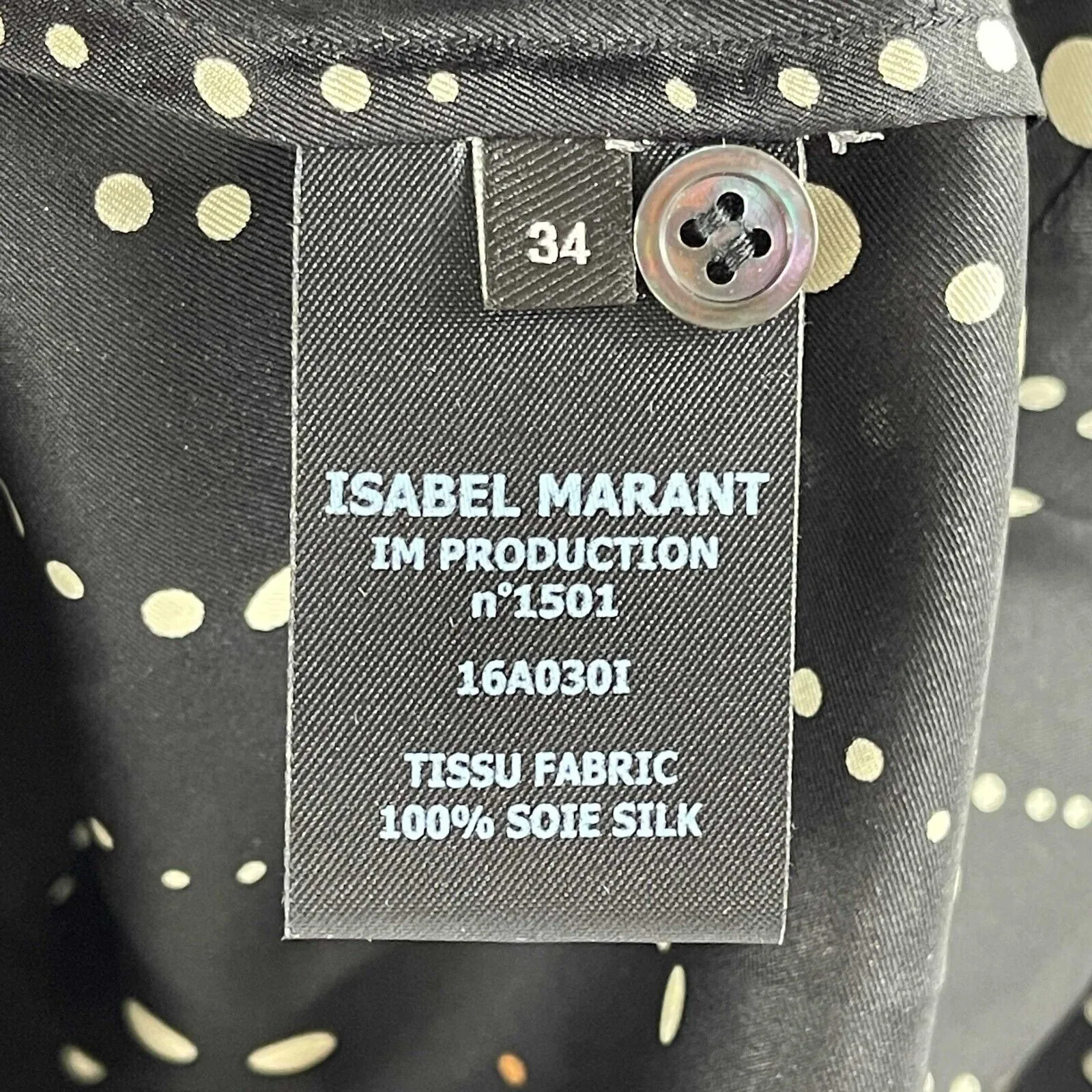 Isabel Marant - Pristine - Gemma Polka Dot Silk Blouse - 34- XS - Top