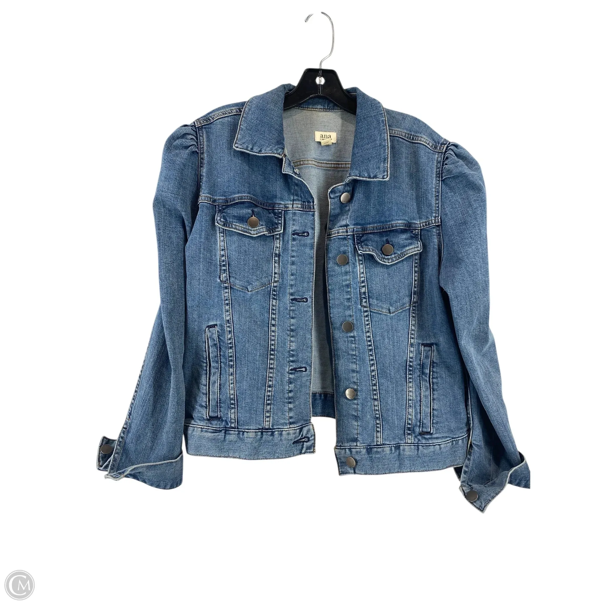 Jacket Denim By Ana In Blue Denim, Size: L