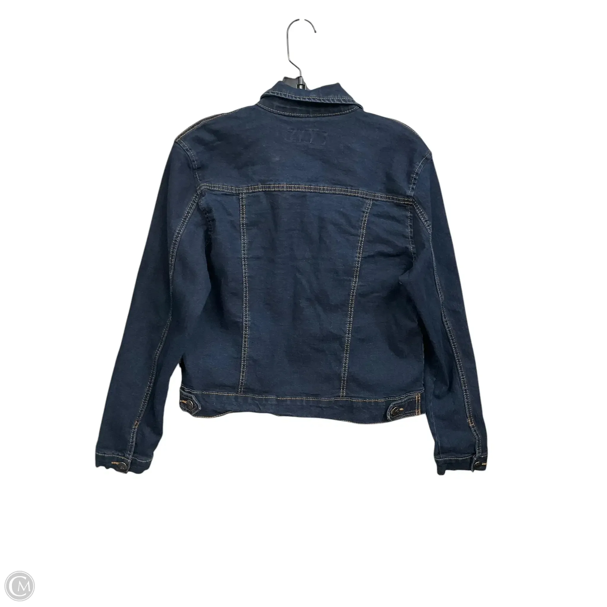 Jacket Denim By Calvin Klein In Blue Denim, Size: L