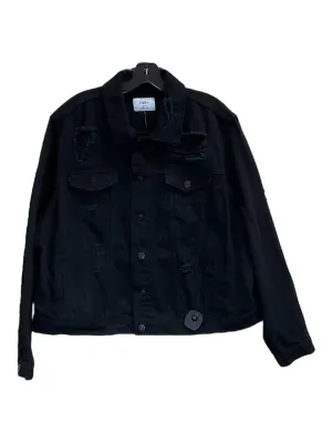 Jacket Denim By Clothes Mentor In Black Denim, Size: 2x