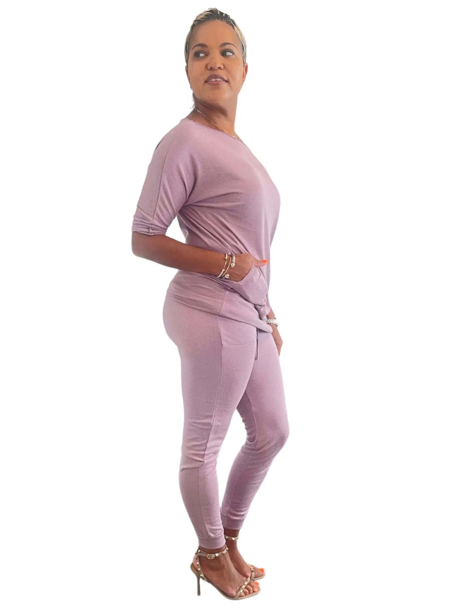 JESSICA - Zen Drawstring Pants - Lavender