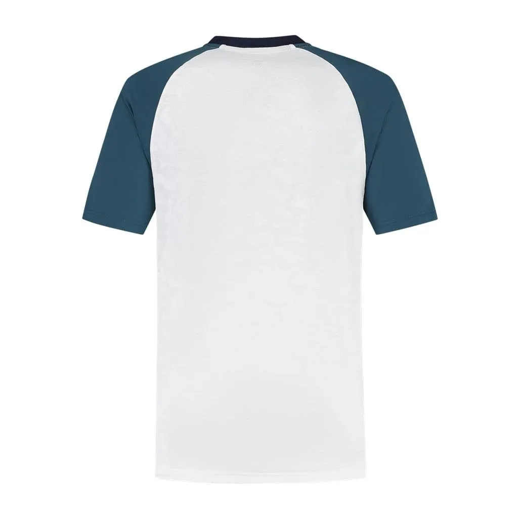K-Swiss Hypercourt Mesh Crew 3 Mens Tennis T-Shirt - White / Indian Teal