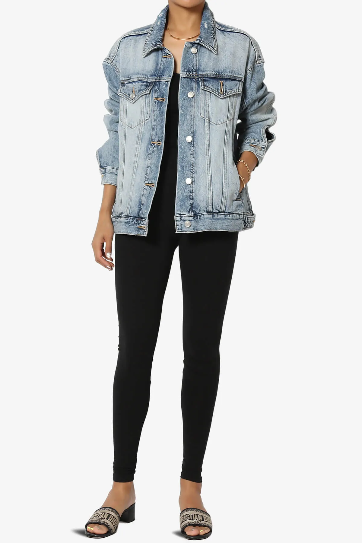Kalrisa Boyfriend Washed Denim Jacket