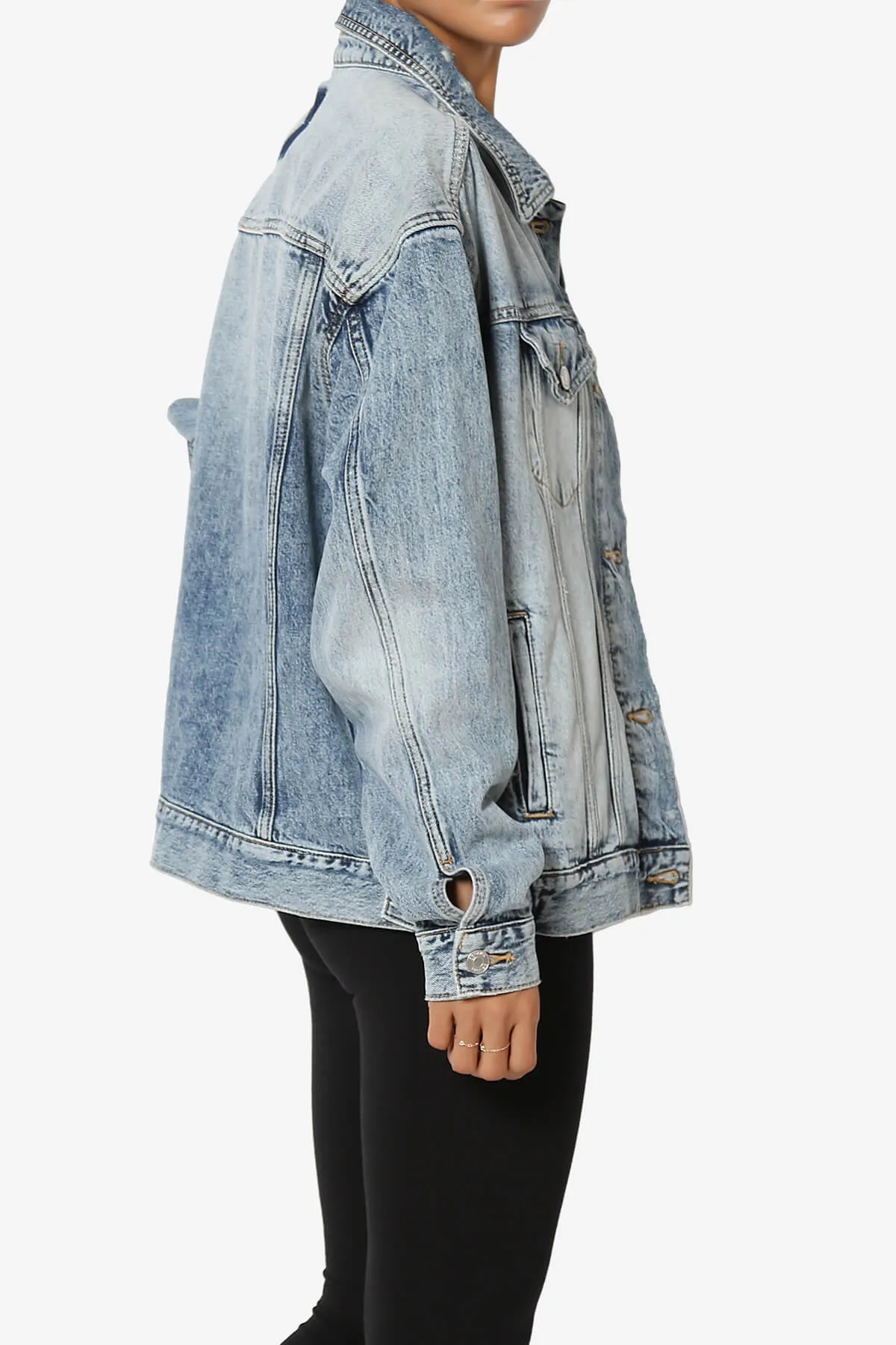 Kalrisa Boyfriend Washed Denim Jacket