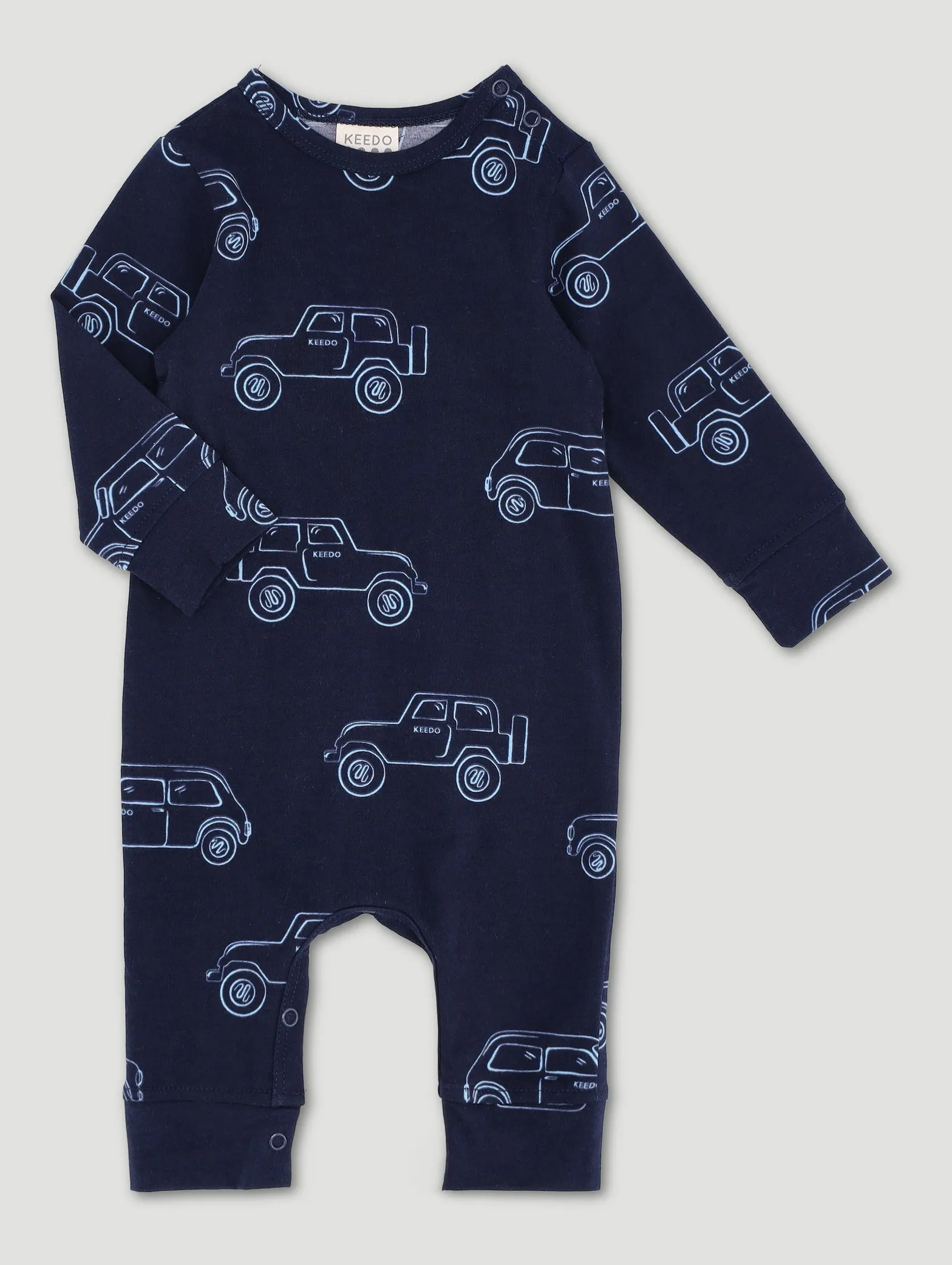 Keedo Baby Boys Cars Printed Babygrow