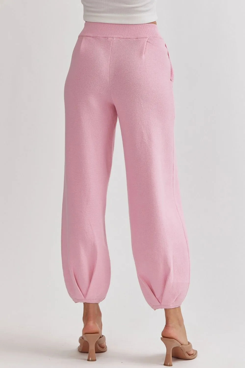 Knit Joggers {Pink}