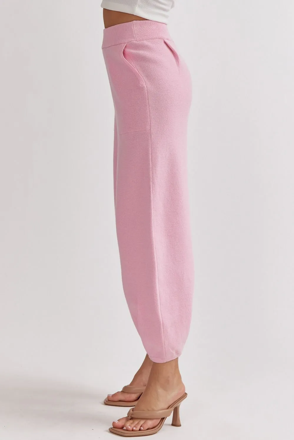 Knit Joggers {Pink}