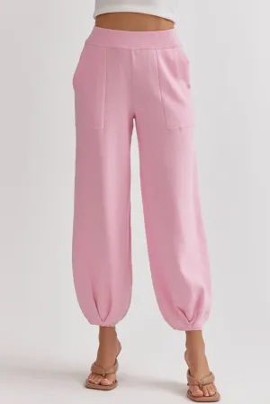 Knit Joggers {Pink}