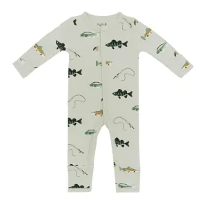 Kyte Baby Printed Snap Romper in Fishing