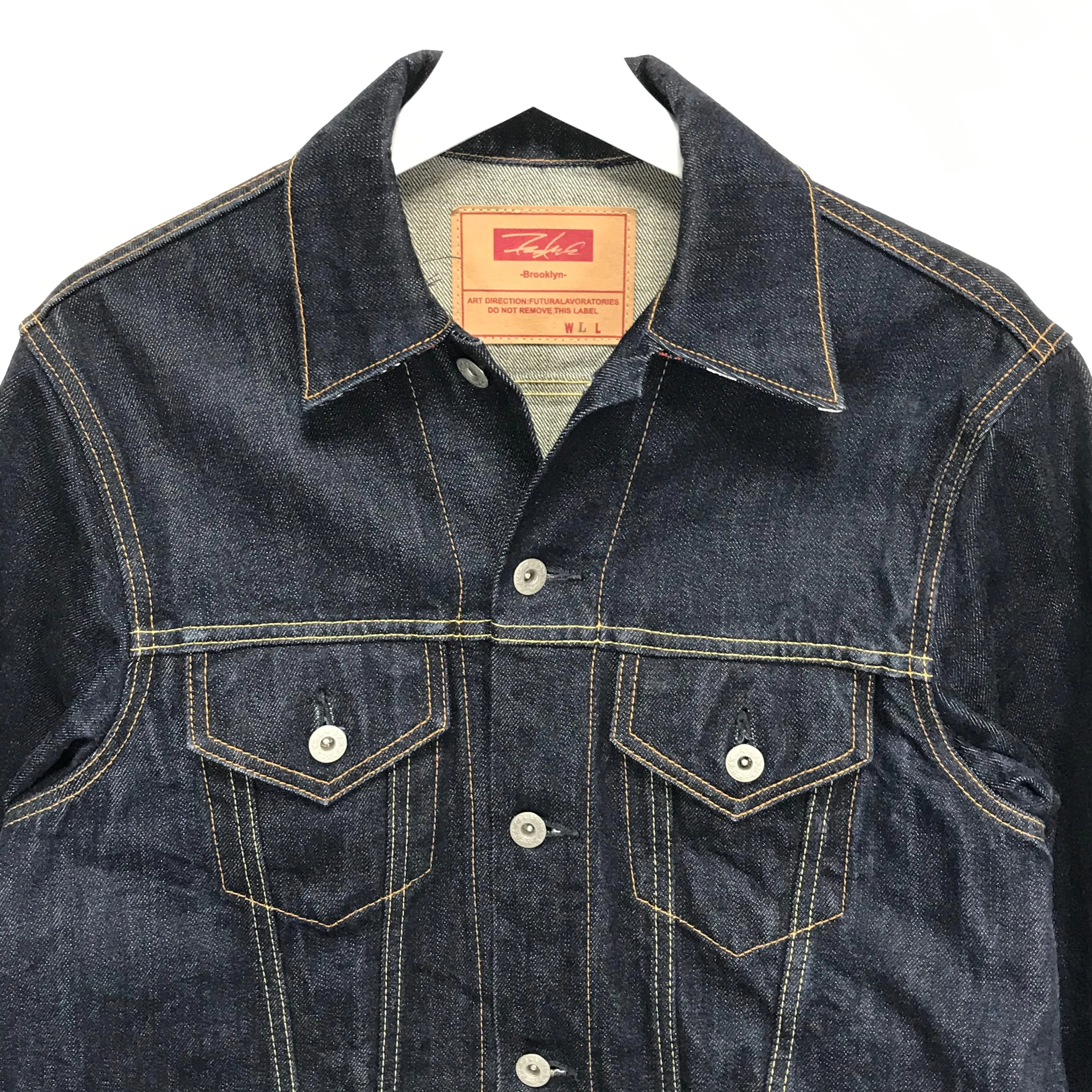 [L] Futura Laboratories One Wash Indigo Denim Jacket