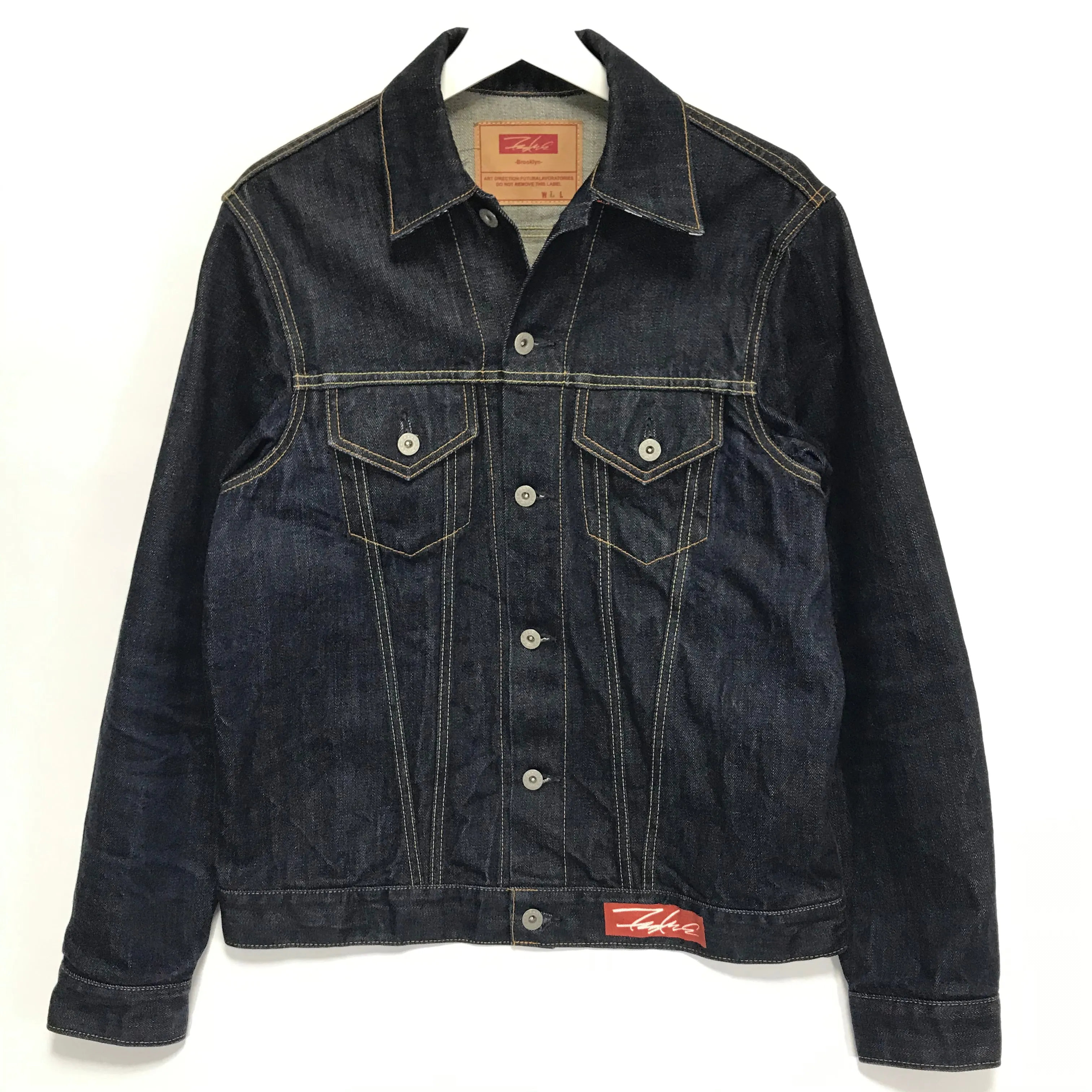 [L] Futura Laboratories One Wash Indigo Denim Jacket