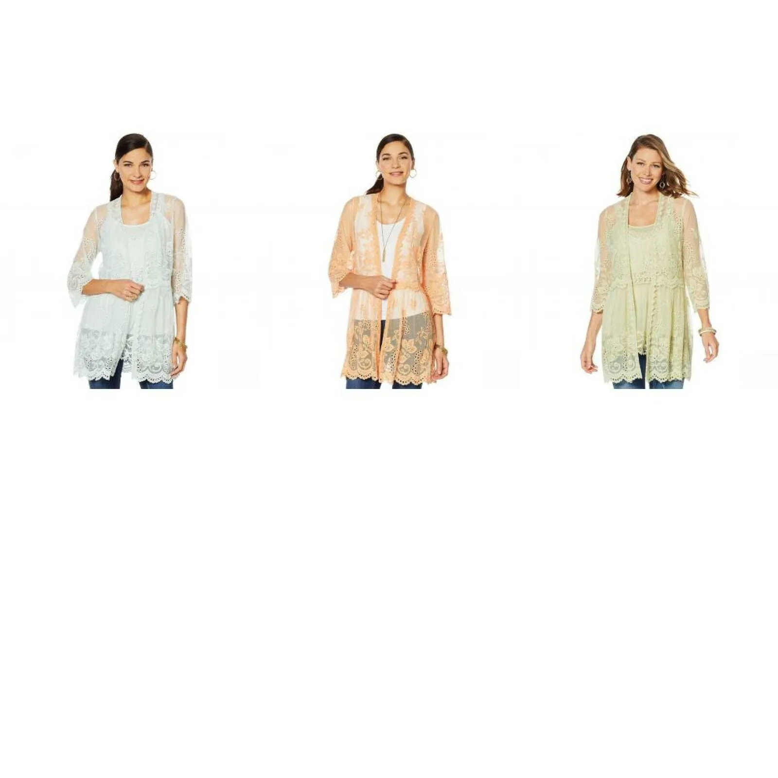 LaBellum by Hillary Scott Women's Lace Topper With Scalloped Hem