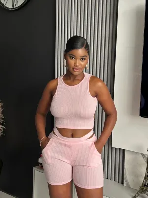 Liane Ribbed Short Set