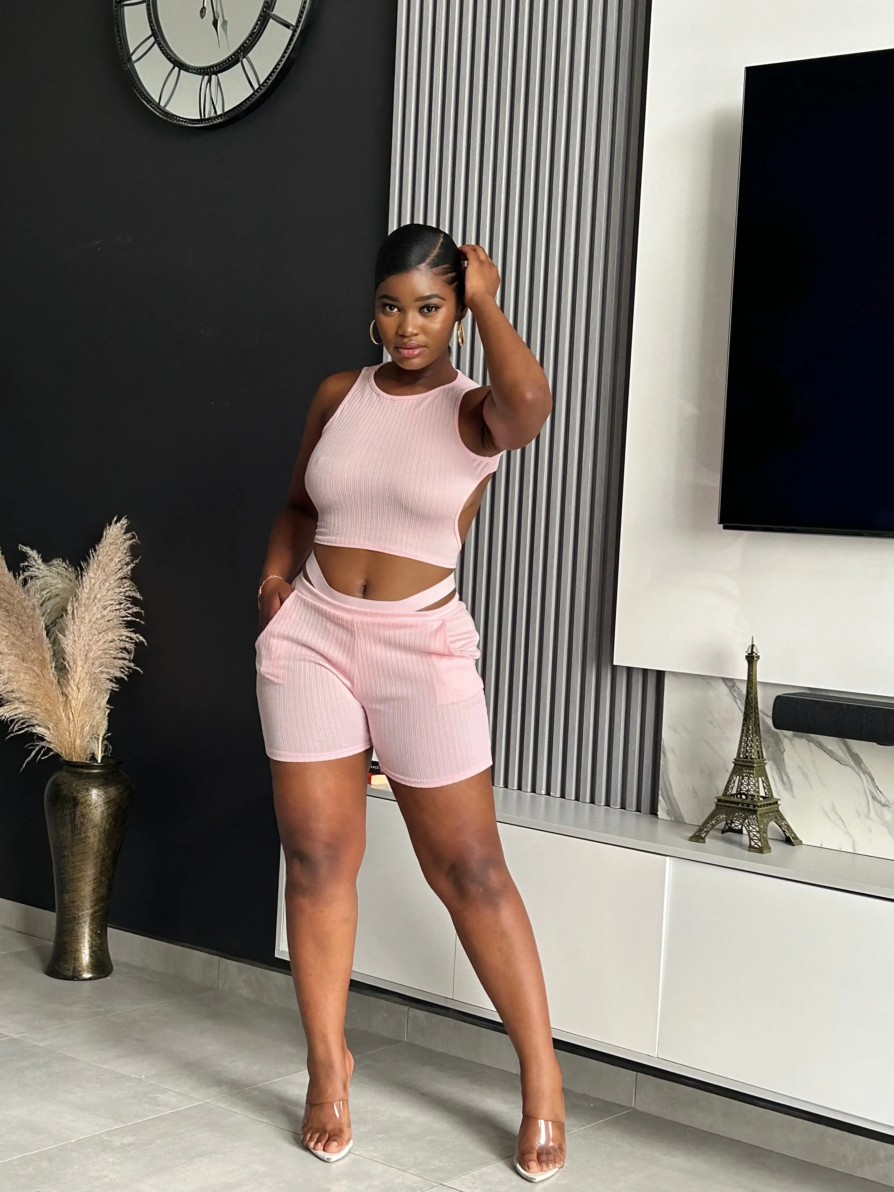 Liane Ribbed Short Set
