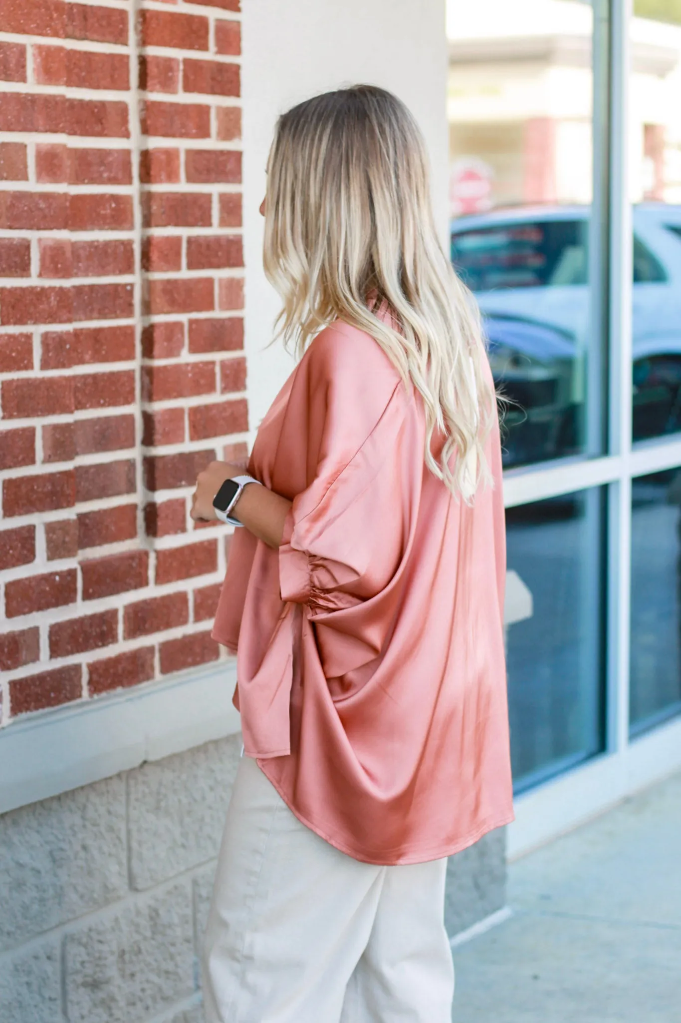 Living in This Blouse in Burnt Orange