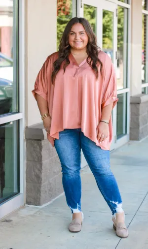 Living in This Blouse in Burnt Orange