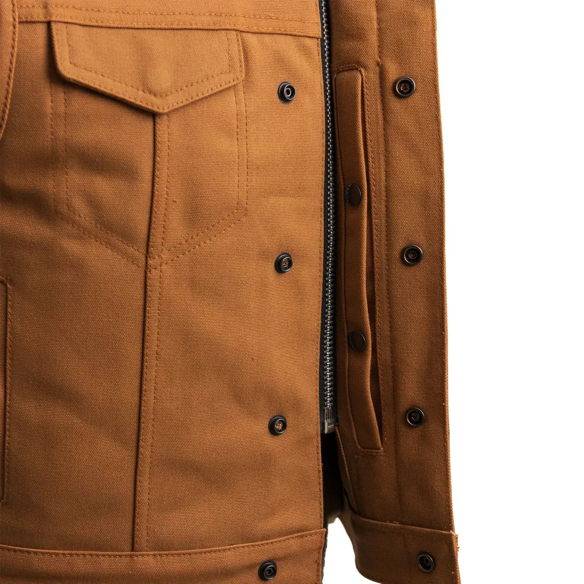 Lowside Men's Motorcycle Canvas Vest - Extreme Biker Leather