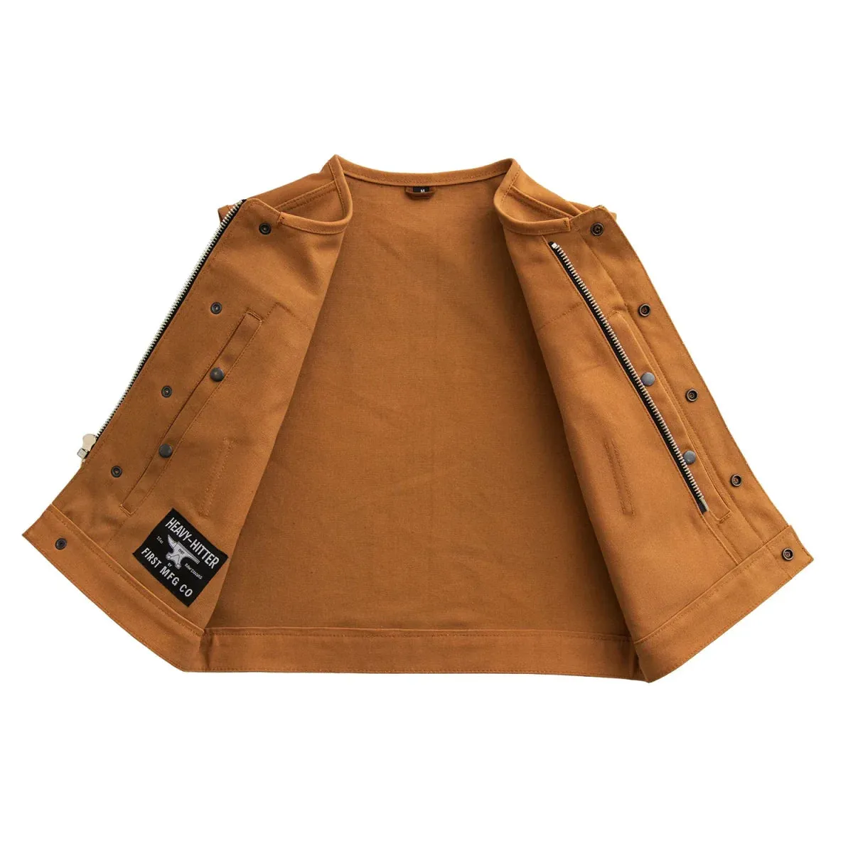 Lowside Men's Motorcycle Canvas Vest - Extreme Biker Leather