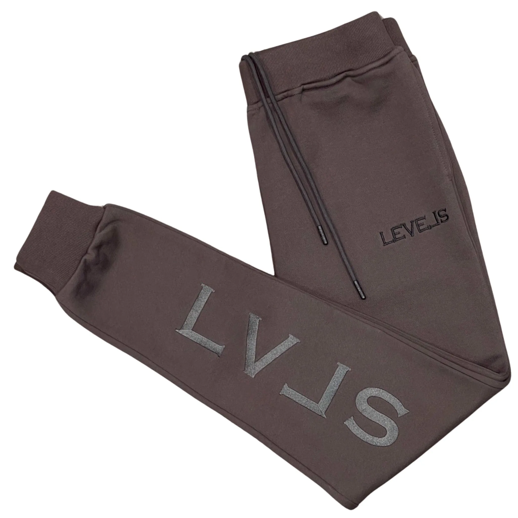 LUXE LVLS EMBROIDERED JOGGERS | GREY