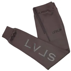LUXE LVLS EMBROIDERED JOGGERS | GREY