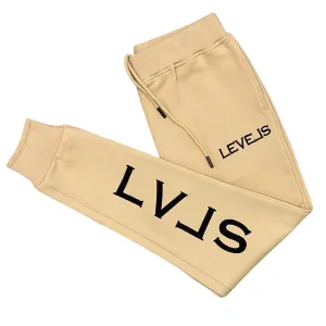 LUXE LVLS EMBROIDERED JOGGERS | NUDE