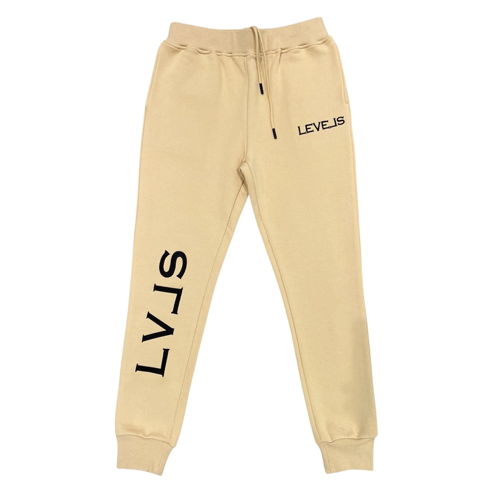 LUXE LVLS EMBROIDERED JOGGERS | NUDE