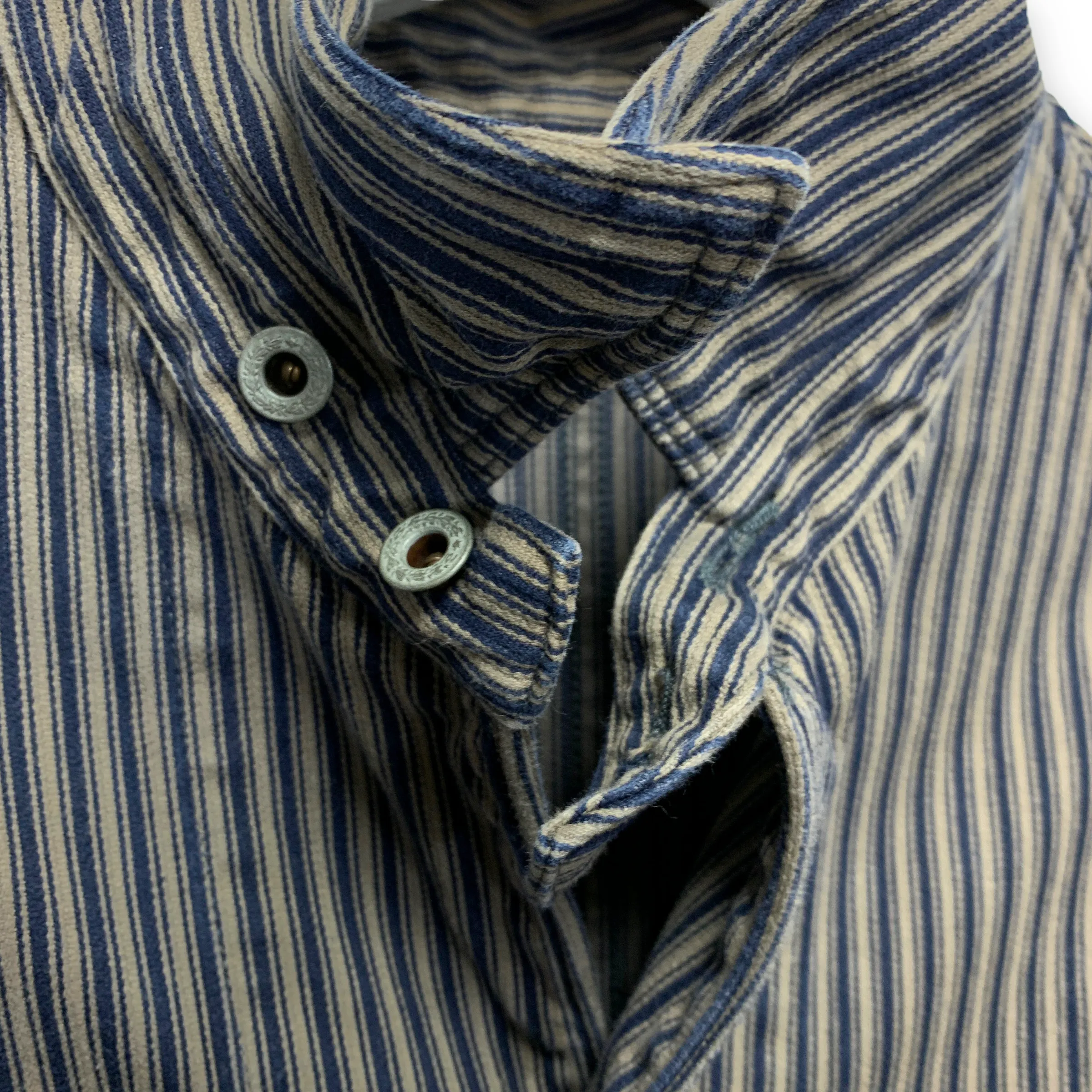 [M] Kapital Kiro Hirata Yamashiro Made Hickory Stripe Denim Smock Jacket