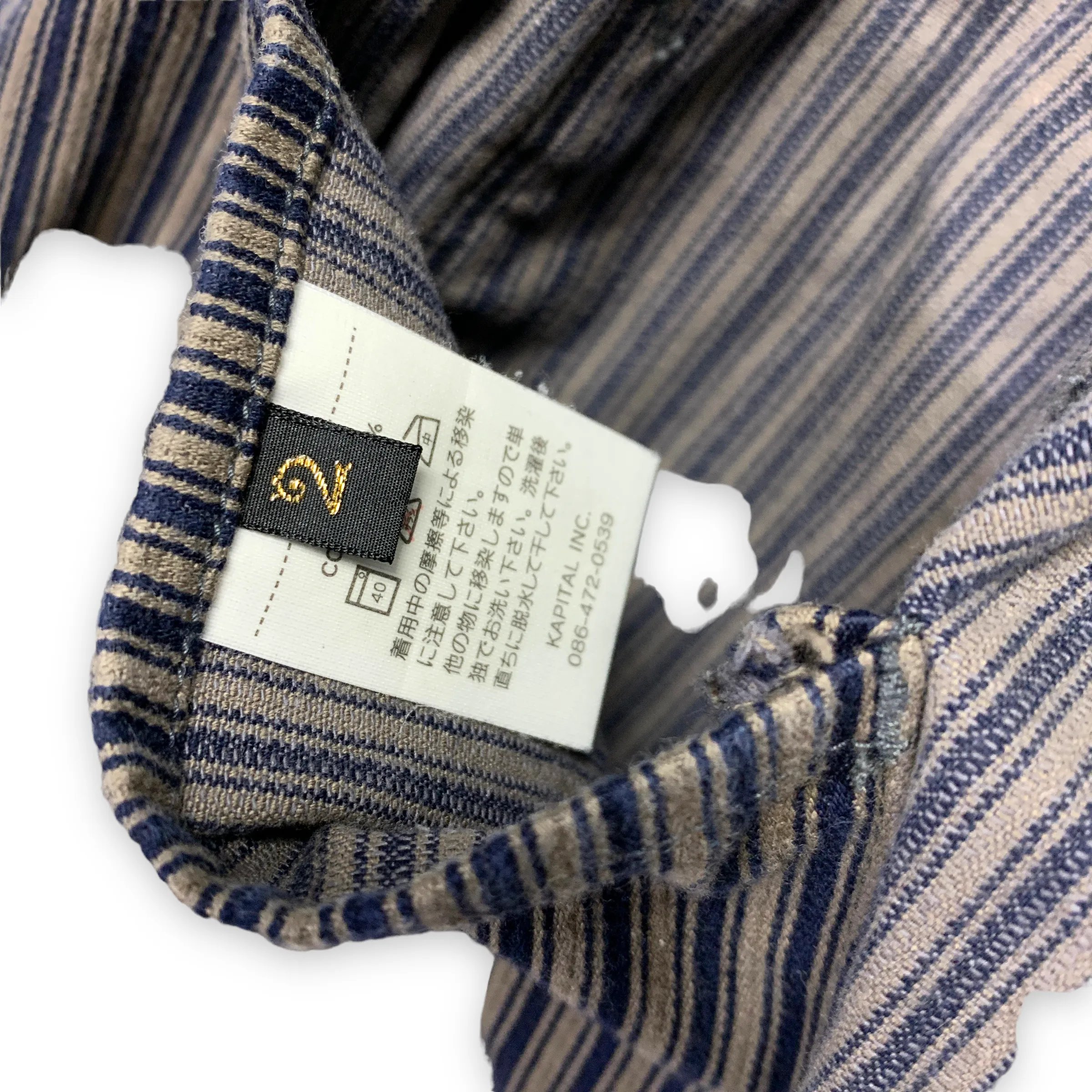 [M] Kapital Kiro Hirata Yamashiro Made Hickory Stripe Denim Smock Jacket