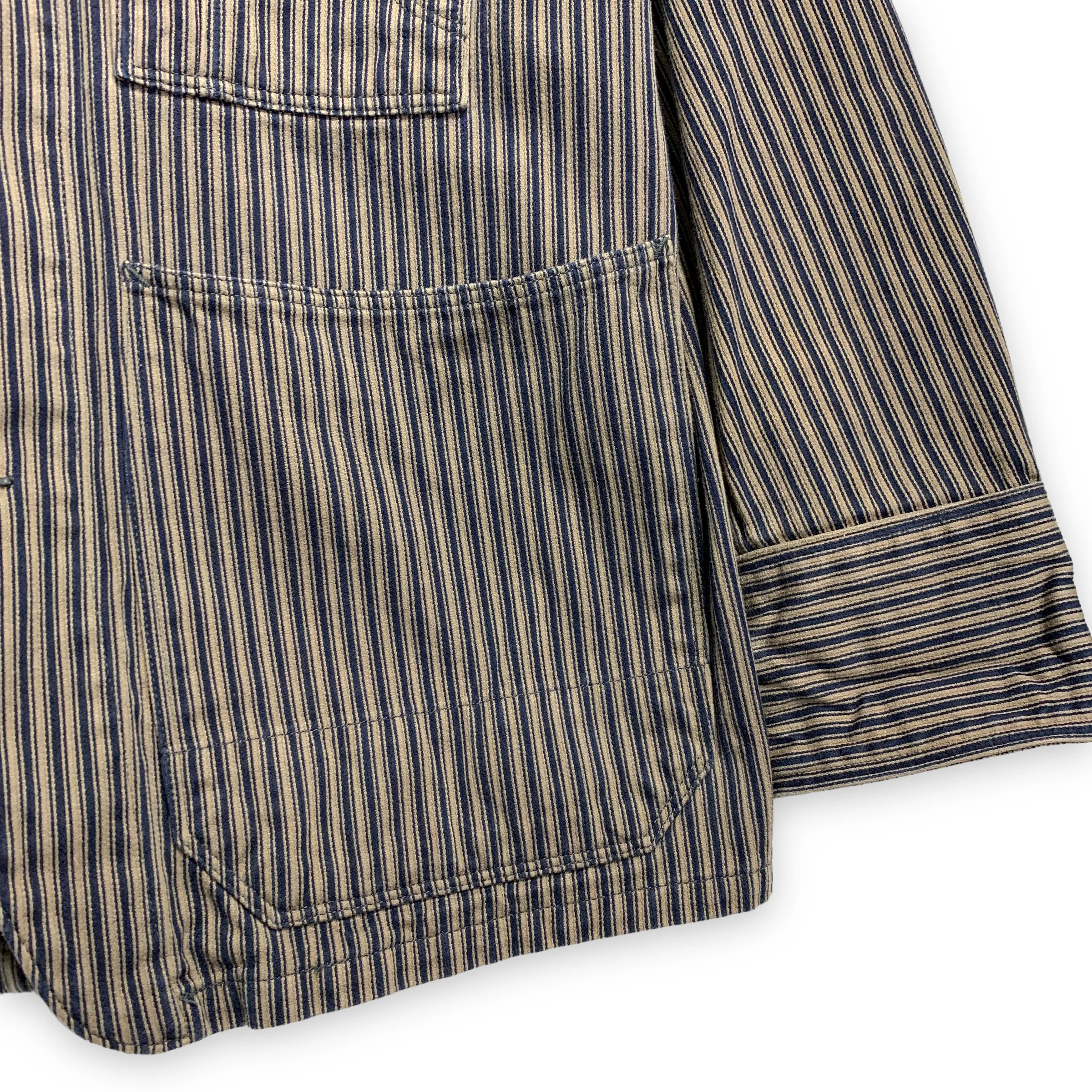 [M] Kapital Kiro Hirata Yamashiro Made Hickory Stripe Denim Smock Jacket