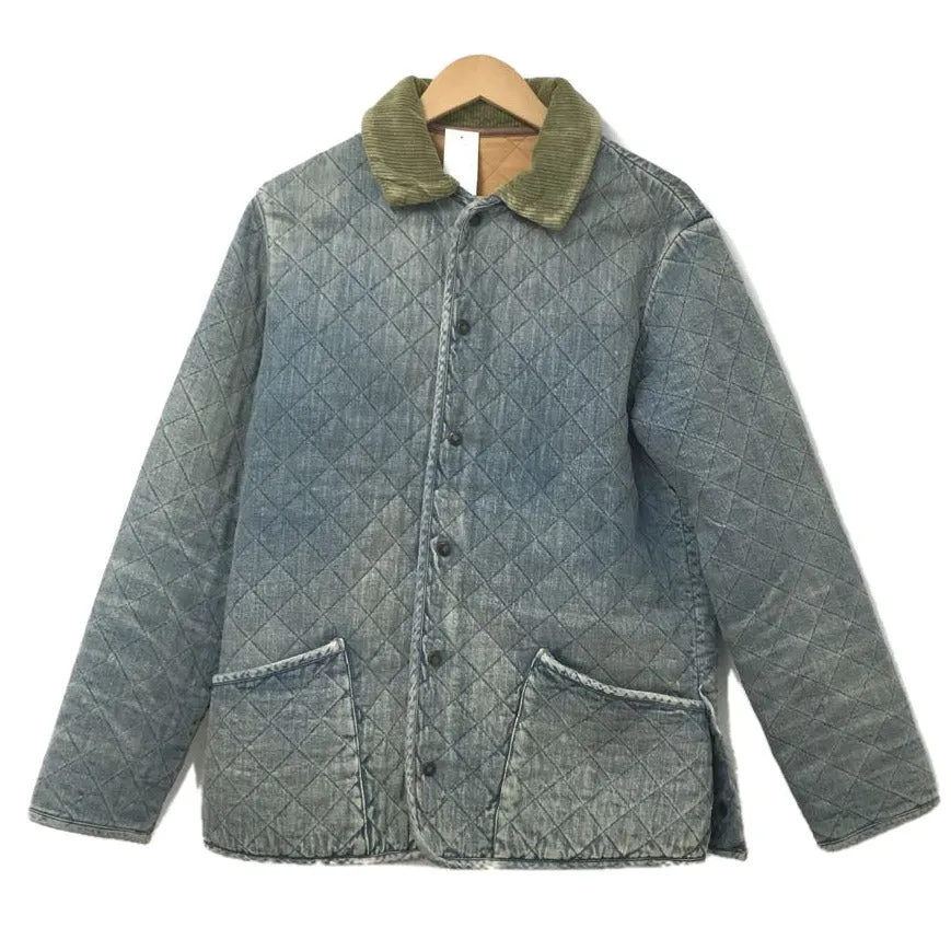 [M] Kapital Quilted Distressed Denim Smock Jacket