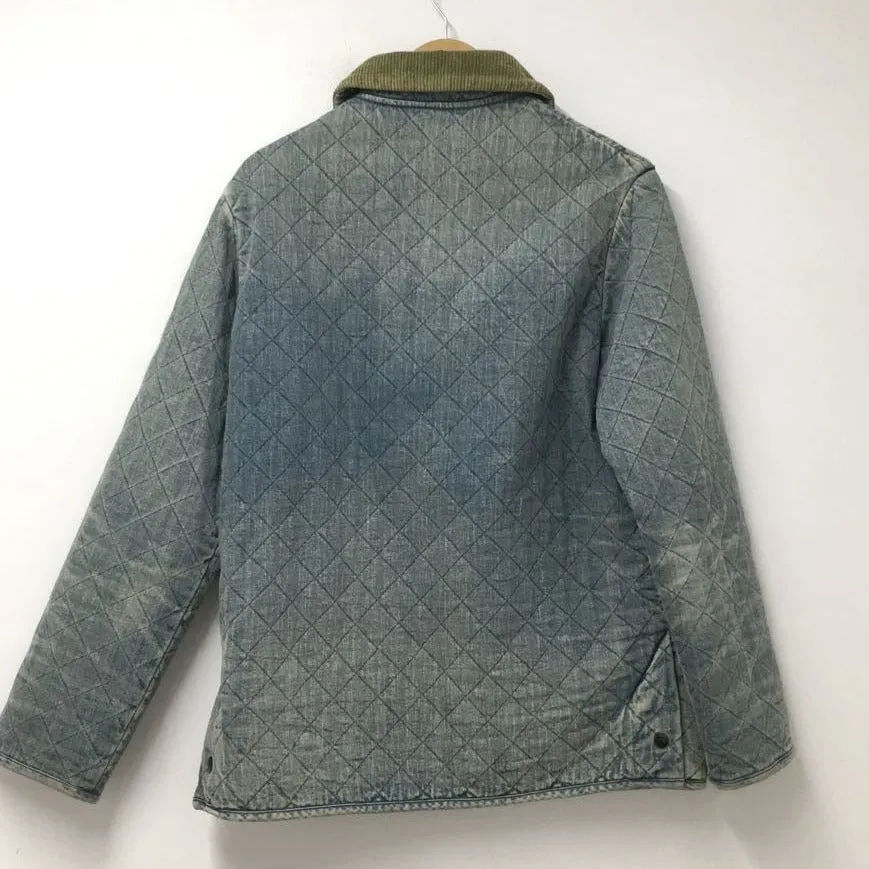 [M] Kapital Quilted Distressed Denim Smock Jacket