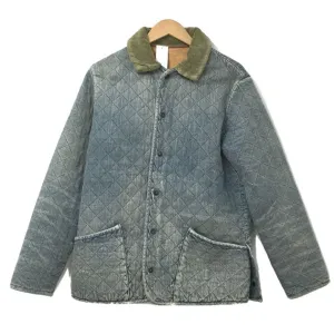 [M] Kapital Quilted Distressed Denim Smock Jacket