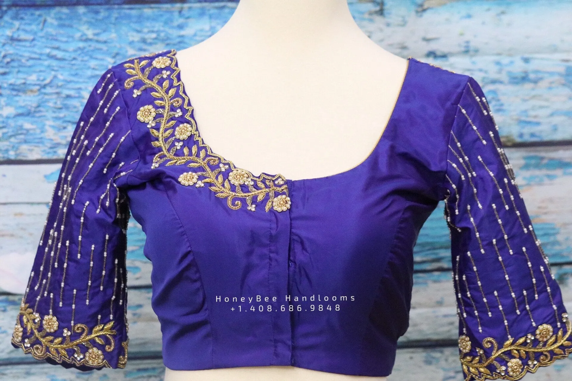 Maggam work designer blouse - Pattu Saree Blouse -zardhosi work blouse - handloom Saree Blouse - purple Saree Blouse - purple Blouse