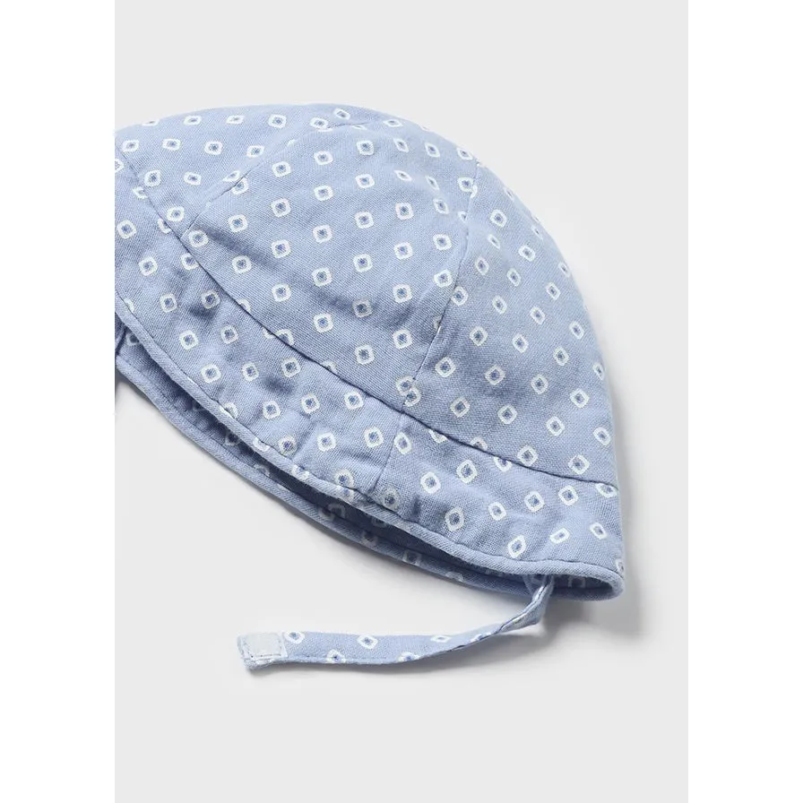 Mayoral Blue Printed Romper & Hat Set